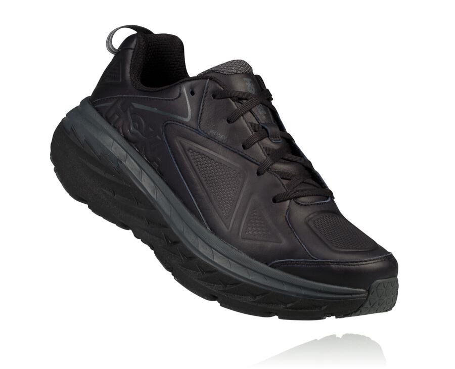 Tenis Hoka One One Masculino Pretas - Bondi Couro - 238-EDMVPK